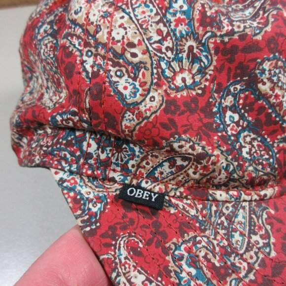 OBEY PROPOGANDA womens colorful paisley strapback hat - Picture 2 of 5